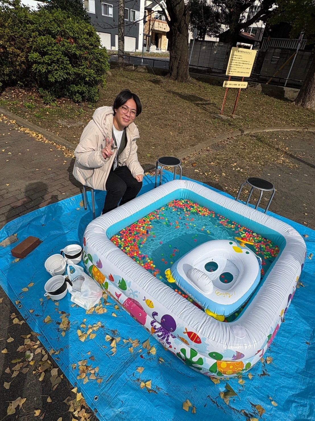 子安台イチョウ祭り　スーパーボールすくい